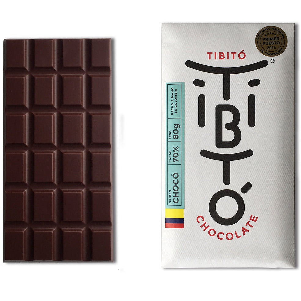 Tibitó CHOCO - tablette de chocolat noir 70% cacao 80g