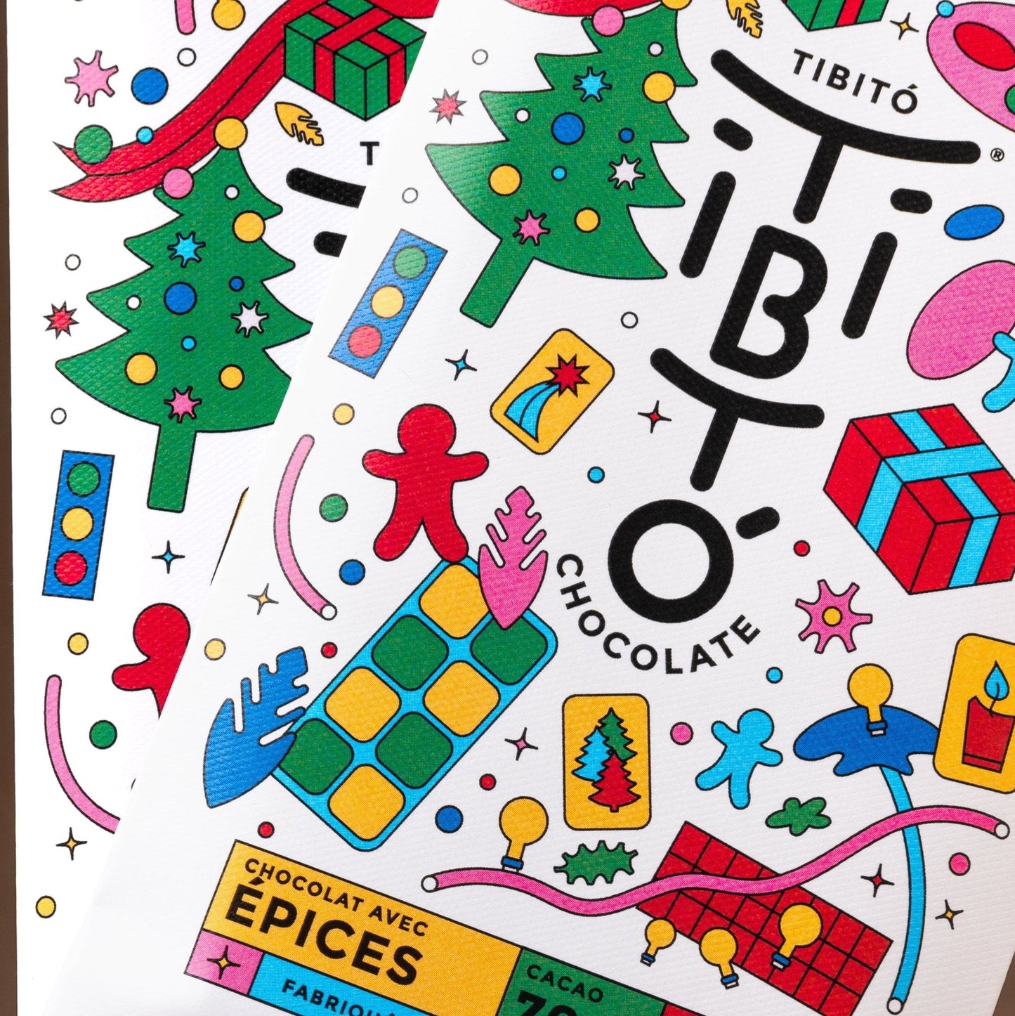 Tibitó Edition Limitée de Noël - Tablette 70% cacao avec épices 80g