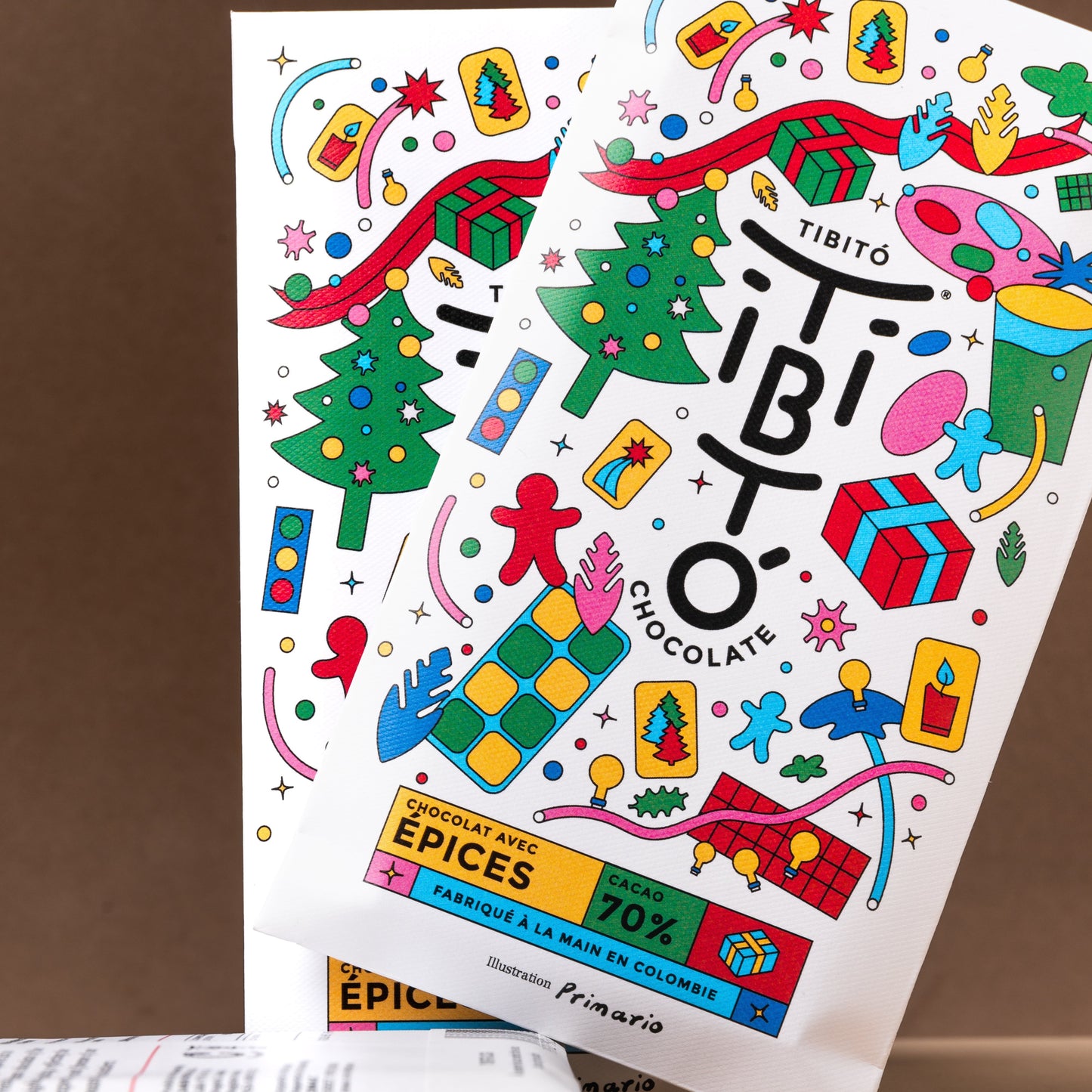 Tibitó Edition Limitée de Noël - Tablette 70% cacao avec épices 80g