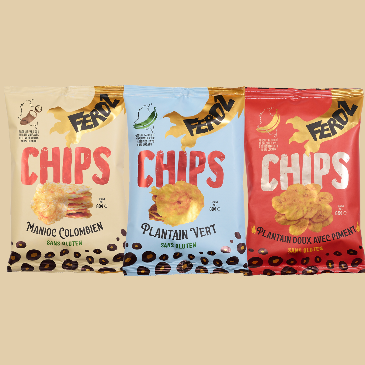 FEROZ - Chips (lot de 3)