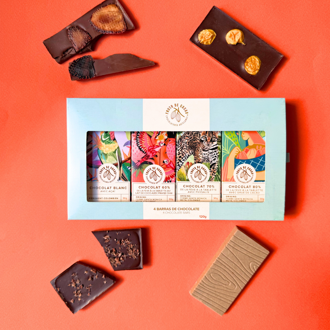 FRUTO DE CACAO COFFRET 4 tablettes de chocolat (4 x 30g)