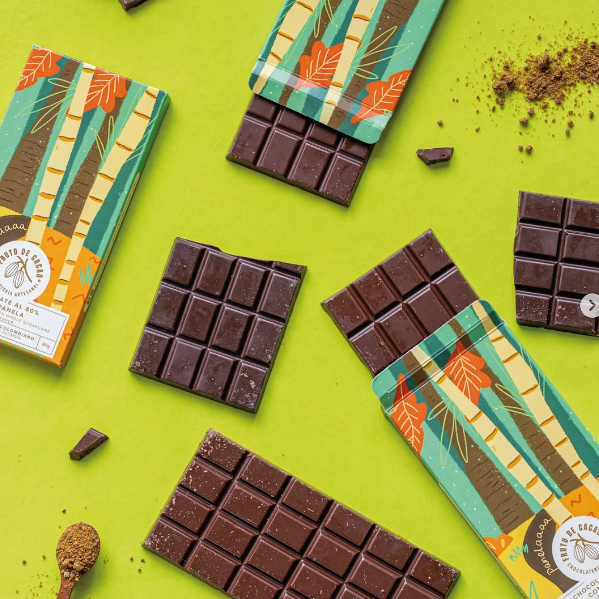 FRUTO DE CACAO Chocolate bar 80% Cocoa with Panela 80g