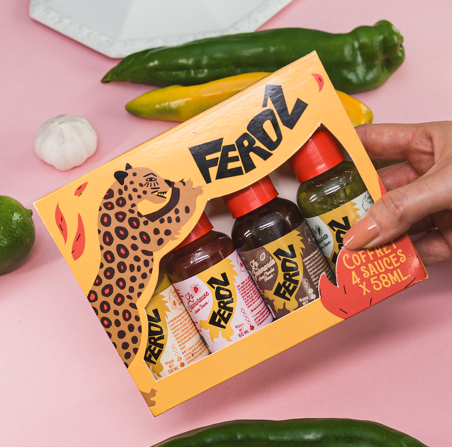 🌶️ Coffret Découverte FEROZ – 4 Sauces Colombiennes  (4 x 58 ml)