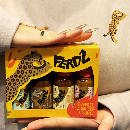 Coffret Découverte FEROZ – 4 Sauces Colombiennes  (4 x 58 ml)