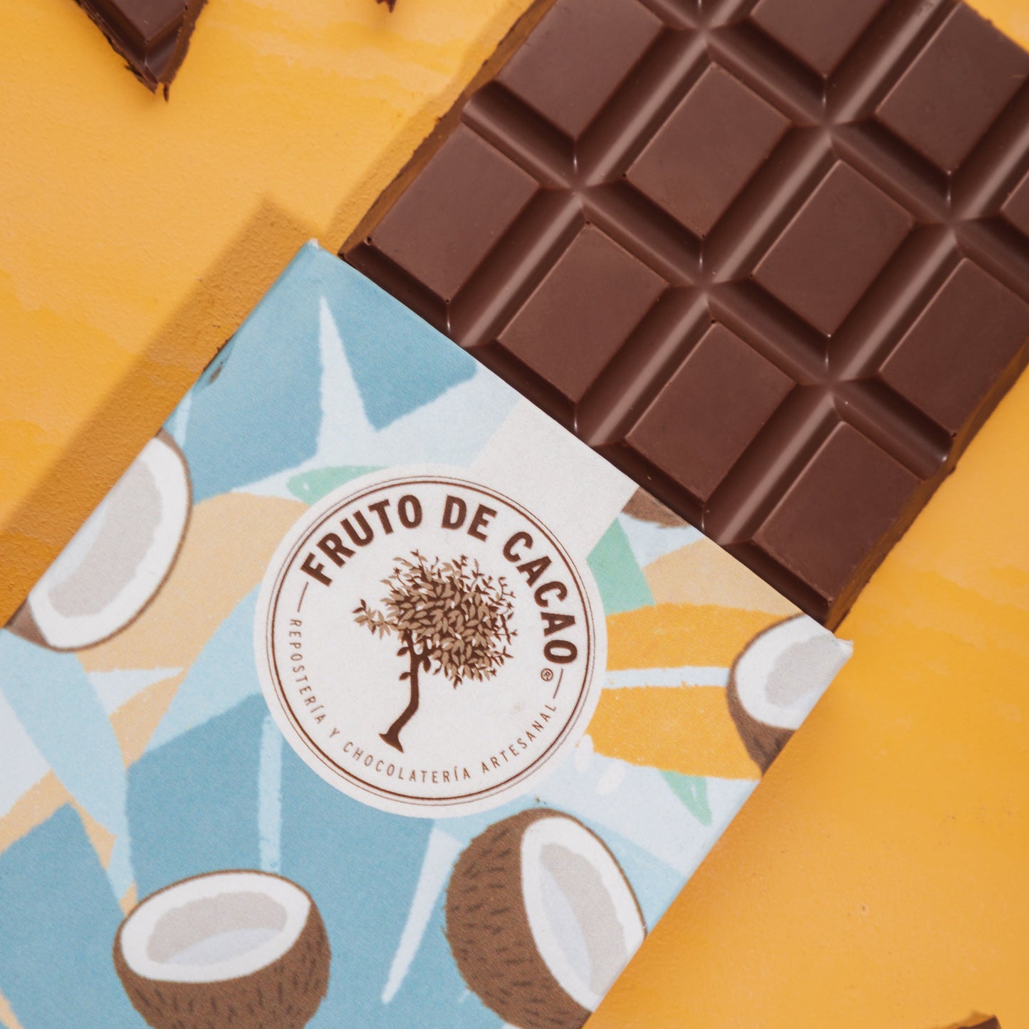 FRUTO DE CACAO Chocolate bar 50% Cocoa with coconut milk 80g 