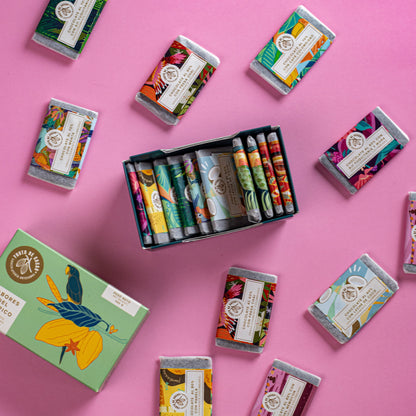 Coffret Bijoux FRUTO DE CACAO - 20 mini tablettes - 10 saveurs colombiens