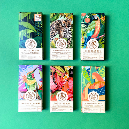 LOT DE 6 MINI TABLETTES FRUTO DE CACAO (6 x 30g)