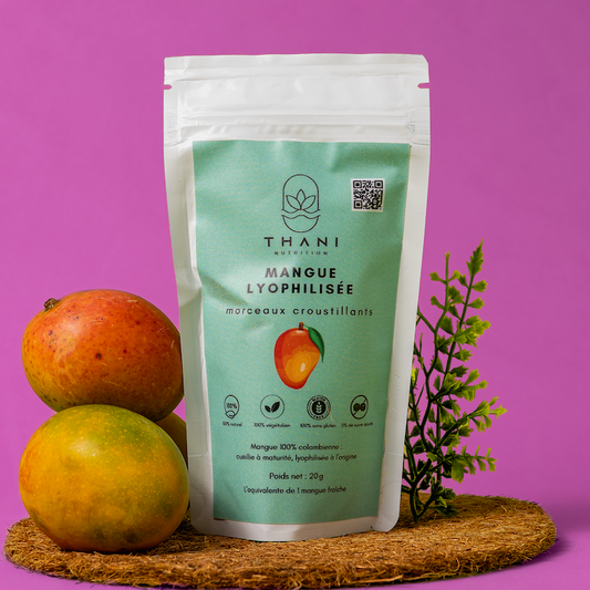 Mangue lyophilisée en morceaux