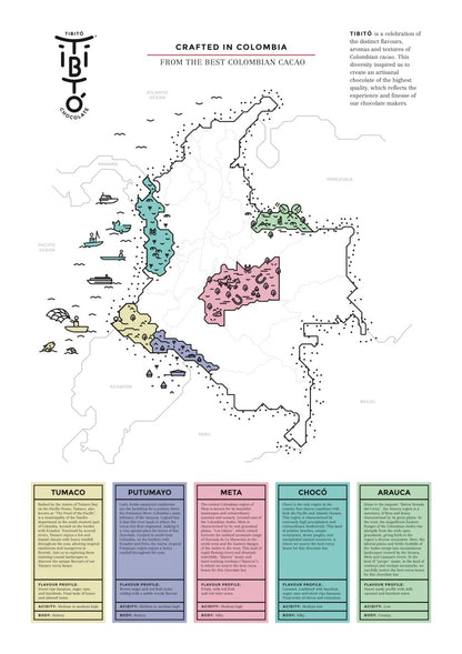 Coffret Cadeau Tibitó - 5 tablettes de chocolat noir 70% cacao (5x40g)